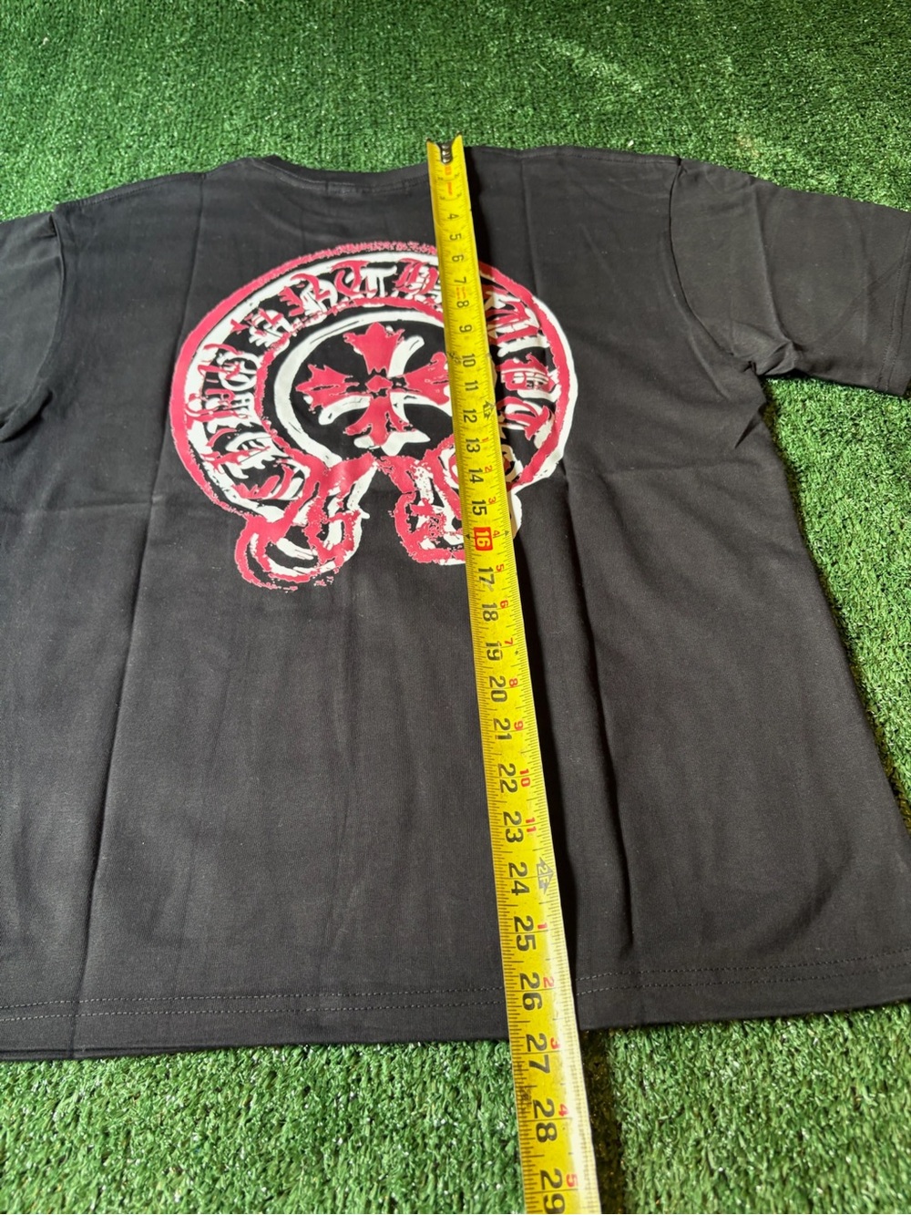Black Short-Sleeve Men's Graphic Tee with Pink Accent - Picture 5 of 6